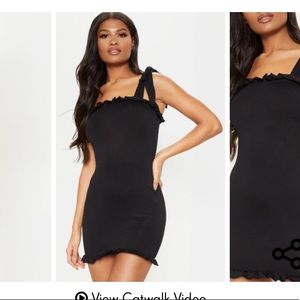Pretty Little Thing Bodycon Frill Dress NWT
